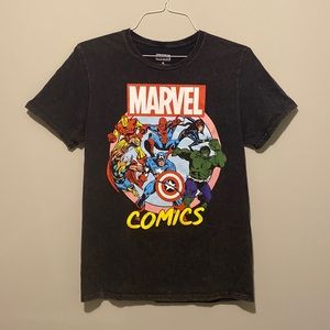 Marvel Comics Dark Gray T-Shirt (Size M)